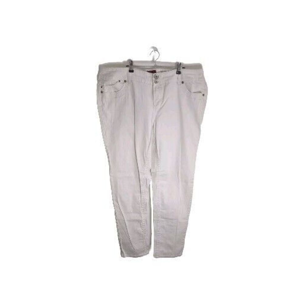 Torrid Women's Jeans Size 20 White Stretch Pocket Embroidery Spring Summer